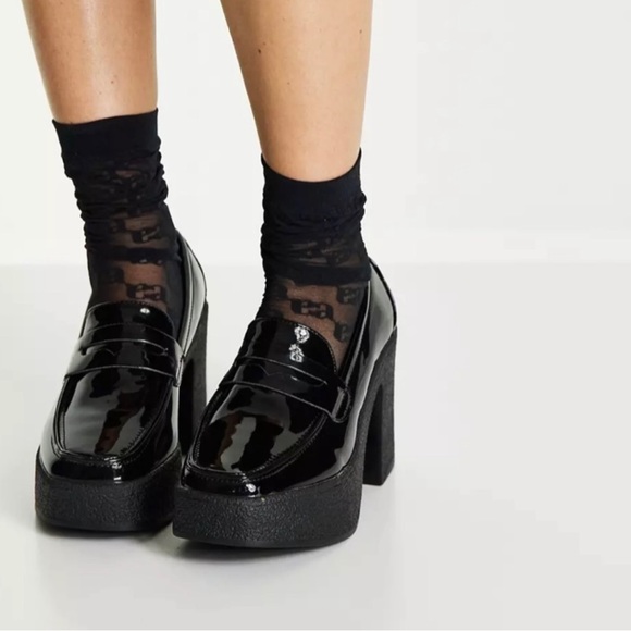 ASOS Black Platform Loafers - Picture 8 of 8